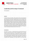 Research paper thumbnail of Leadership and the stings of command