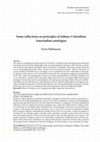 Research paper thumbnail of Some reflections on principles of Isthmo-Colombian Amerindian ontologies