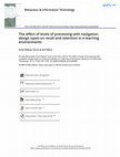 Research paper thumbnail of The effect of levels of processing with navigation design types on recall and retention in e-learning environments