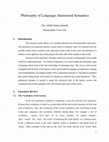 Research paper thumbnail of Philosophy of Language: Intensional Semantics