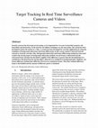 Research paper thumbnail of Target Tracking In Real Time Surveillance Cameras and Videos