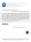 Research paper thumbnail of Research Analysis of Cyber Security