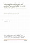 Research paper thumbnail of Absolute Thomasine priority - the Synoptic Problem solved in the most unsatisfactory manner