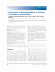 Research paper thumbnail of Shock index: an effective predictor of outcome in postpartum haemorrhage?