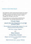 Research paper thumbnail of The Goldstein Goren Book Award