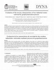 Research paper thumbnail of Evaluation of the toxicity characteristics of two industrial wastes valorized by geopolymerization process