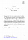 Research paper thumbnail of Their Reign, Their Game? Accessing the Powerful