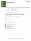 Research paper thumbnail of Inside a frame, behind a glass. A preliminary inquiry on law and film in Japan