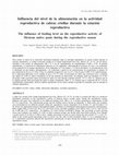 Research paper thumbnail of Influencia del nivel de la alimentación en la actividad reproductiva de cabras criollas durante la estación reproductiva