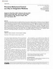 Research paper thumbnail of Perceived Behavioral Control as a Key to Integrative Medicine