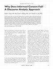 Research paper thumbnail of Why does informed consent fail? A discourse analytic approach