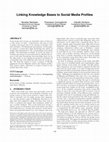 Research paper thumbnail of Linking knowledge bases to social media profiles