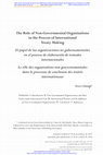 Research paper thumbnail of The Role of Non-Governmental Organizations in the Process of International Treaty Making