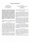 Research paper thumbnail of Song classification