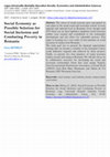 Research paper thumbnail of Social Economy as Possible Solution for Social Inclusion and Combating Poverty in Romania