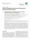 Research paper thumbnail of Internet of Things-Based Smart Electricity Monitoring and Control System Using Usage Data