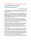 Research paper thumbnail of Consideraciones sobre reservas y potencial de producción