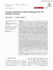 Research paper thumbnail of Consumer expectations of self‐managing aged home care packages in Australia
