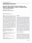 Research paper thumbnail of Intellectual Ability, Self-perceived Social Competence, and Depressive Symptomatology in Children with High-functioning Autistic Spectrum Disorders