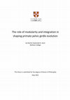 Research paper thumbnail of The role of modularity and integration in shaping primate pelvic girdle evolution