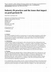 Research paper thumbnail of Industry fit practices and the issues that impact on good garment fit