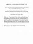 Research paper thumbnail of Individualism, economic freedom, and charitable giving