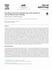 Research paper thumbnail of The effects of seed traits and fabric type on the retention of seed on different types of clothing
