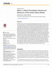 Research paper thumbnail of What’s a Weed? Knowledge, Attitude and Behaviour of Park Visitors about Weeds