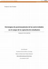 Research paper thumbnail of Estrategias de posicionamiento de las universidades en el campo de la captación de estudiantes