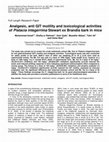 Research paper thumbnail of Analgesic, anti GIT motility and toxicological activities of Pistacia integerrima Stewart ex Brandis bark in mice