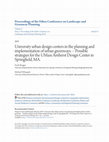 Research paper thumbnail of University urban design centers in the planning and implementation of urban greenways. – Possible strategies for the UMass Amherst Design Center in Springfield, MA