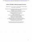 Research paper thumbnail of Affective flexibility without perceptual awareness