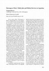 Research paper thumbnail of Patronage at Wort: Public Jobs and Political Services in Argentina Libro de Virginia Oliveros