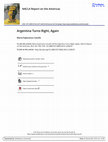 Research paper thumbnail of Argentina Turns Right, Again