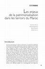 Research paper thumbnail of Les enjeux de la patrimonialisation dans les terroirs du Maroc