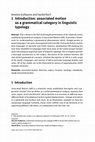 Research paper thumbnail of Introduction: Associated Motion as a grammatical category in linguistic typology