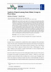 Research paper thumbnail of Analysis of Speech among Some Ethnic Groups in West Africa