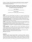 Research paper thumbnail of Student retention in higher education: the influences of organizational identification and institution reputation on student satisfaction and behaviors