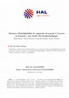Research paper thumbnail of Mesures d&rsquo;Intelligibilit&eacute; de segments de parole &agrave; l&rsquo;envers en fran&ccedil;ais : une &eacute;tude &eacute;lectrophysiologique
