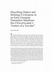 Research paper thumbnail of Describing Dialect and Defining Civilization in an Early Georgian Nationalist Manifesto: Ilia Ch'avch'avadze's "Letters of a Traveler