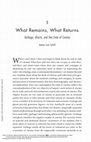 Research paper thumbnail of "What Remains, What Returns: Garbage Ghosts and Two Ends of Cinema"
