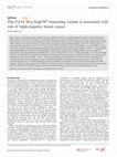 Research paper thumbnail of The FANCM:p.Arg658* truncating variant is associated with risk of triple-negative breast cancer