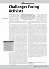 Research paper thumbnail of Challenges Facing Activists