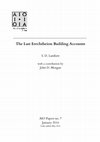 Research paper thumbnail of The last Erechtheion building accounts