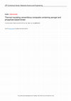 Research paper thumbnail of Thermal insulating cementitious composite containing aerogel and phosphate-based binder