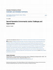 Research paper thumbnail of Second Generation Environmental Justice: Challenges and Opportunities