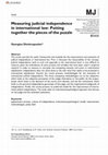 Research paper thumbnail of Measuring judicial independence in international law