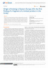 Research paper thumbnail of Origin of Knitting in Eastern Europe(On The First Finding of a Fragment of a Knitted Product in the Urals)