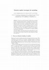 Research paper thumbnail of Towards explicit strategies for modeling