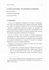 Research paper thumbnail of Le temps dans la langue : de la grammaire à la pragmatique